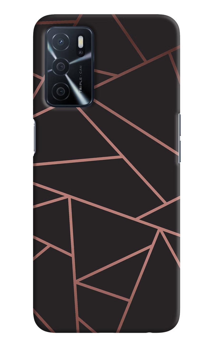 Geometric Pattern Oppo A16 Back Cover, Hard case