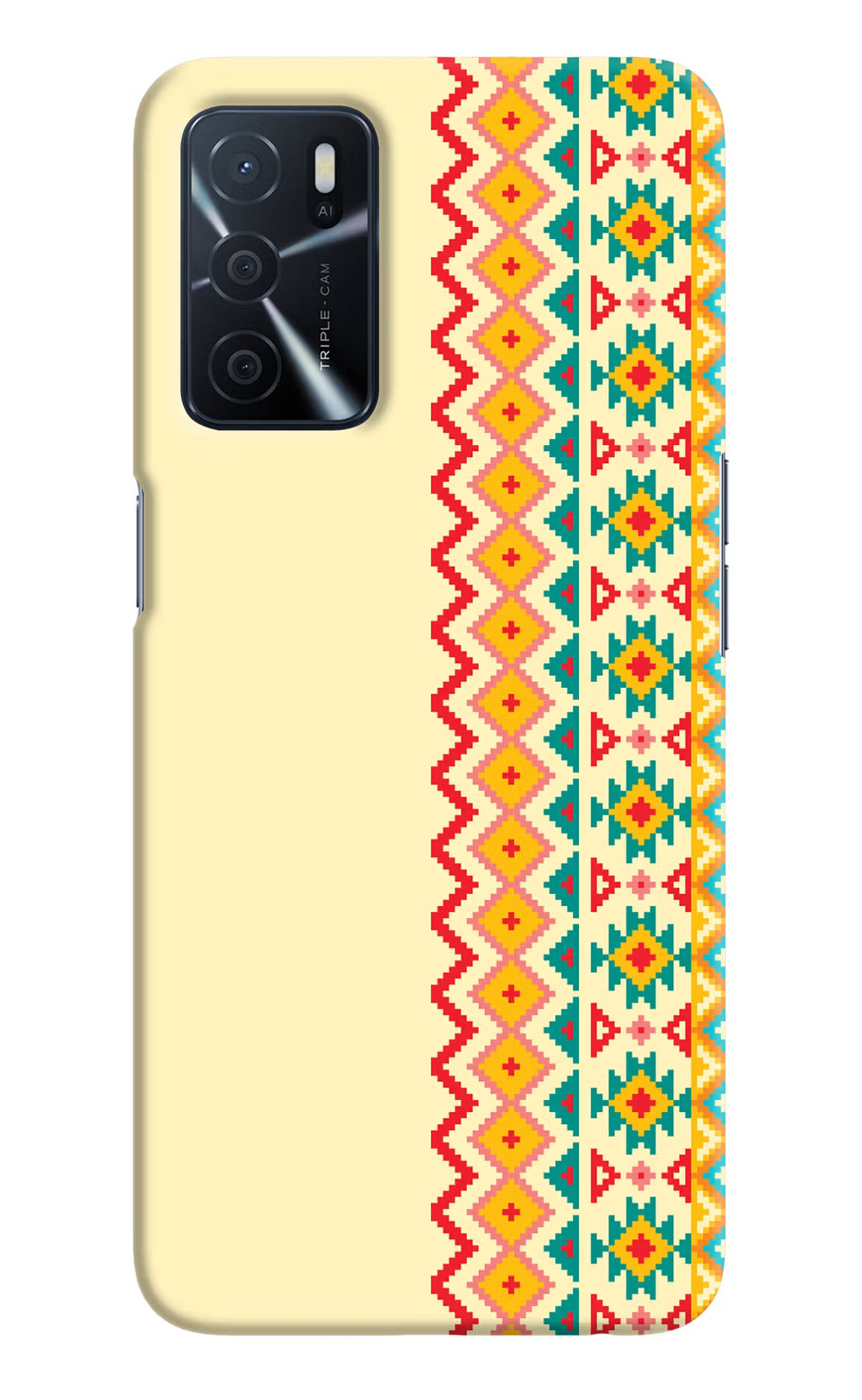 Ethnic Seamless Oppo A16 Hard Case Back Cover by Casekaro