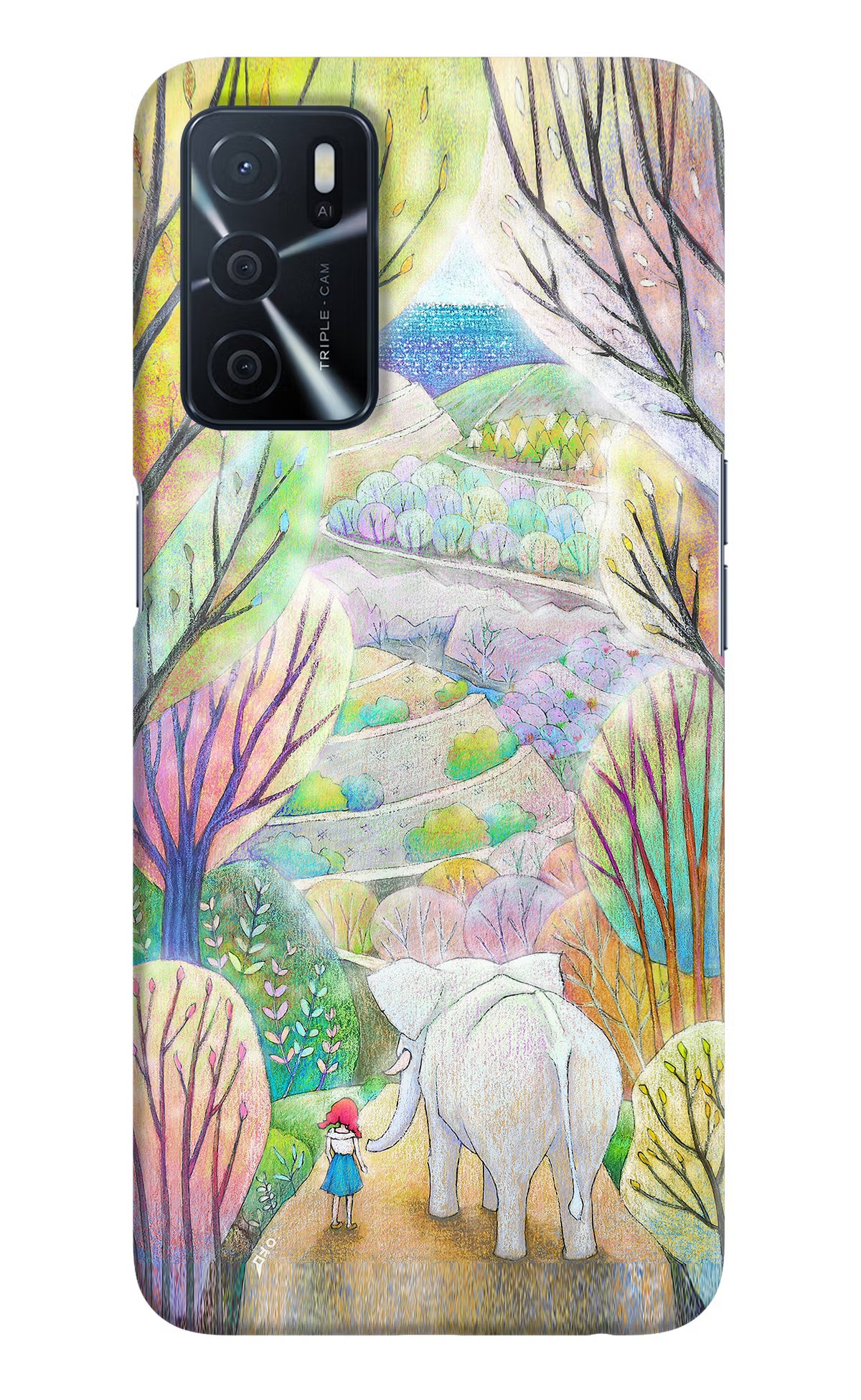 Nature Painting Oppo A16 Hard Case Back Cover by Casekaro