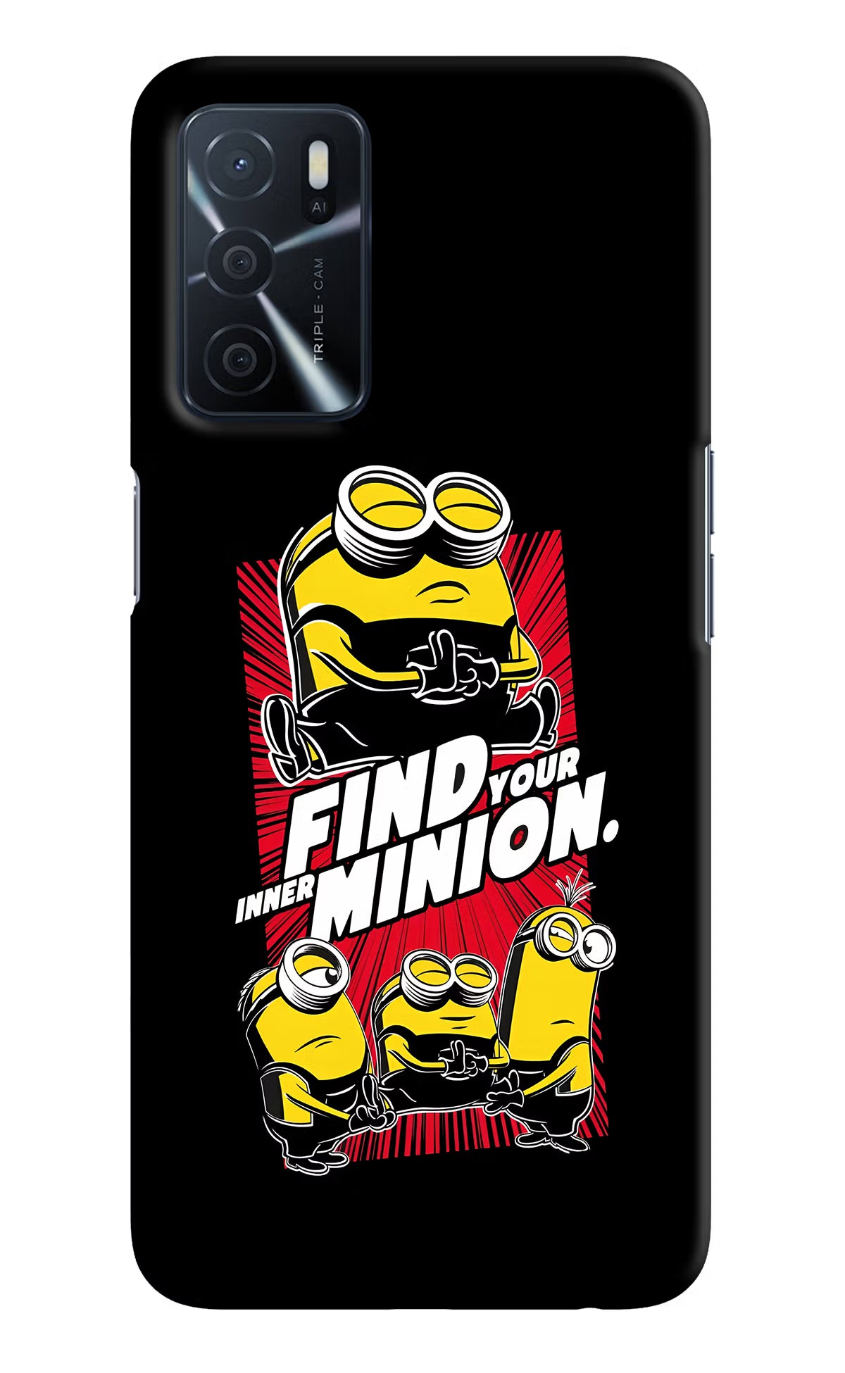 Find your inner Minion Oppo A16 Hard Case Back Cover by Casekaro