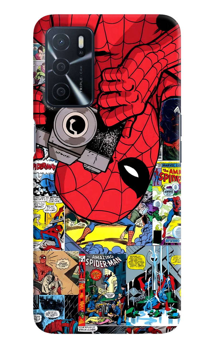 Spider Man Oppo A16 Back Cover, Hard case