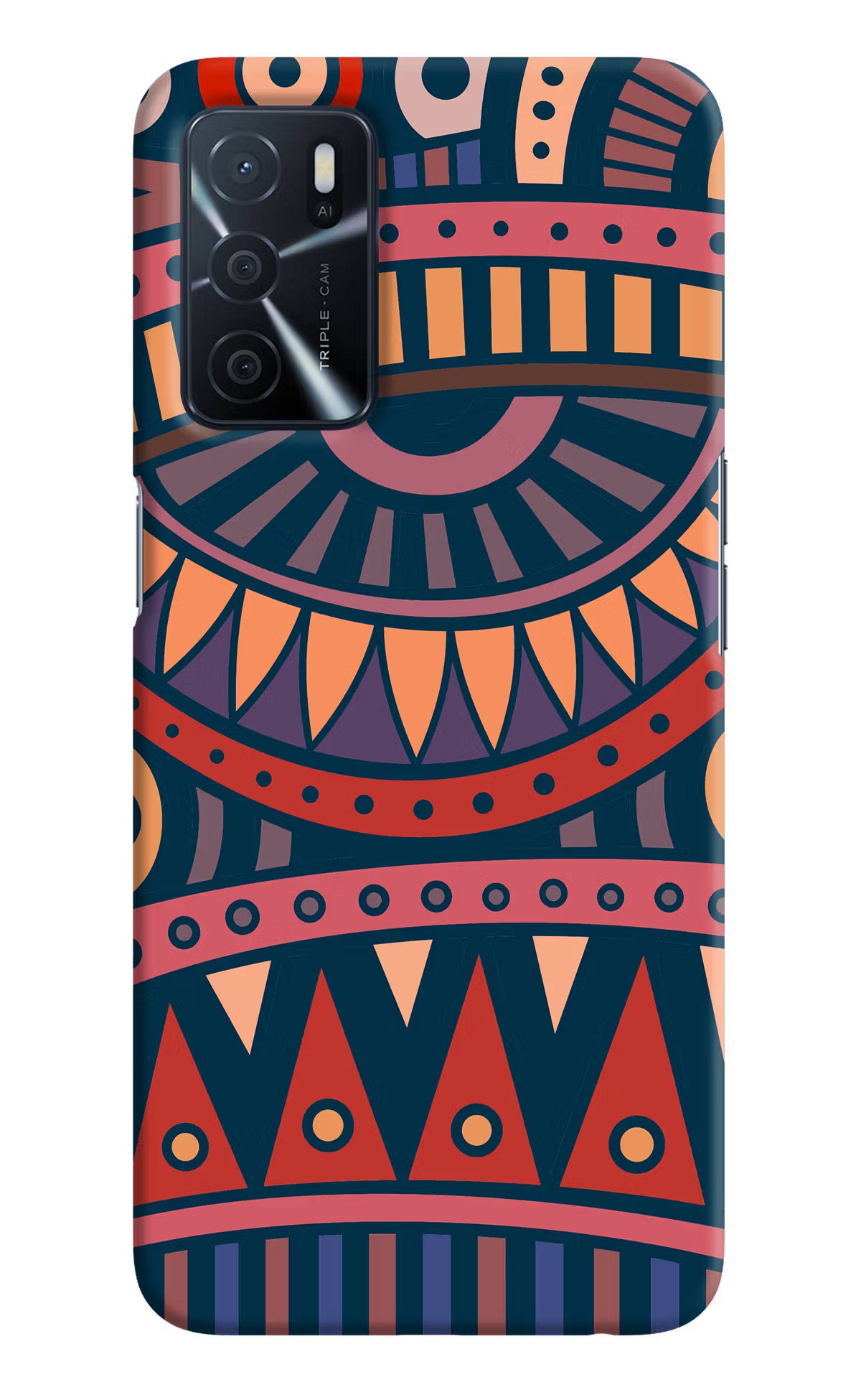 African Culture Design Oppo A16 Hard Case Back Cover by Casekaro