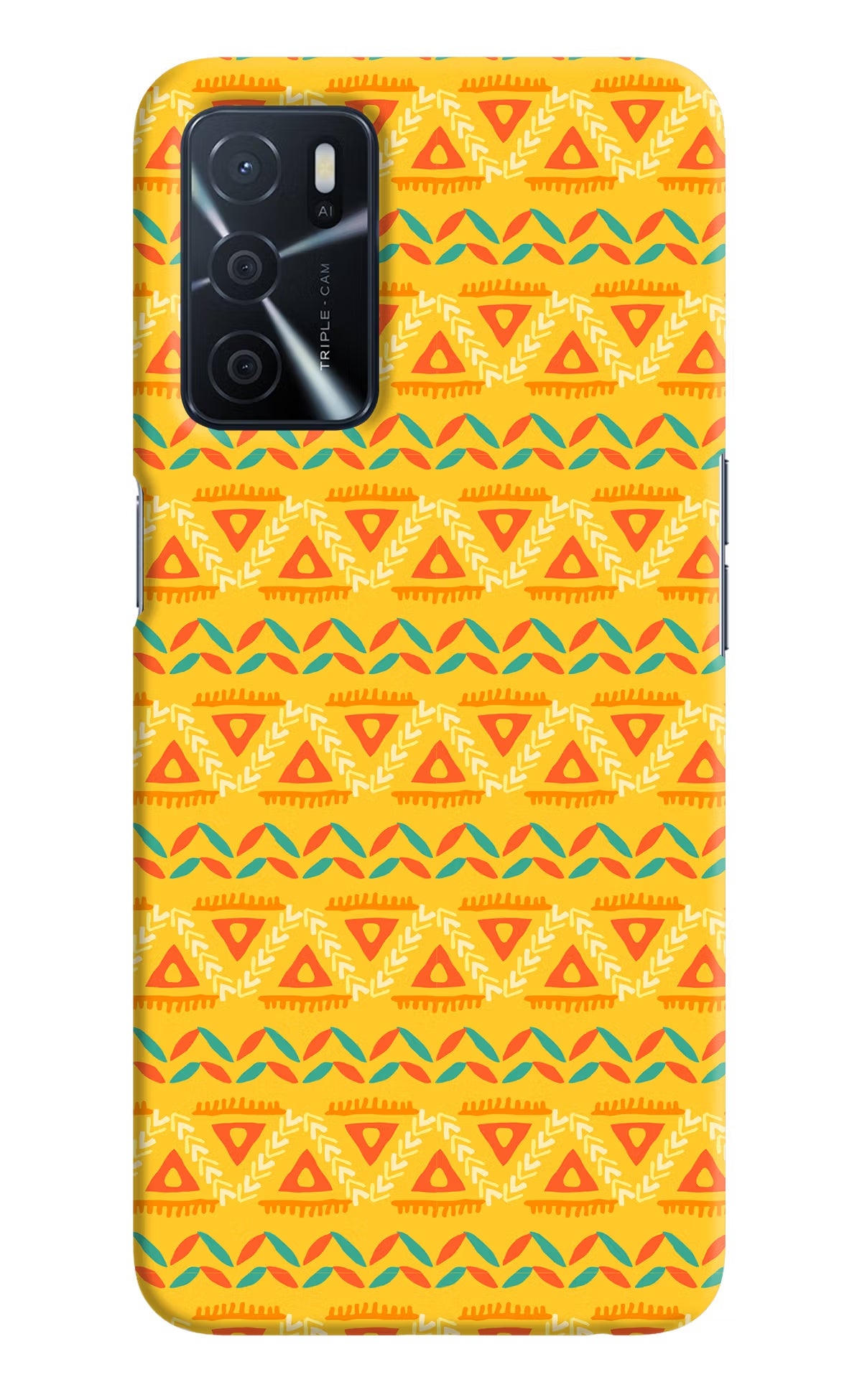 Tribal Pattern Oppo A16 Hard Case Back Cover by Casekaro