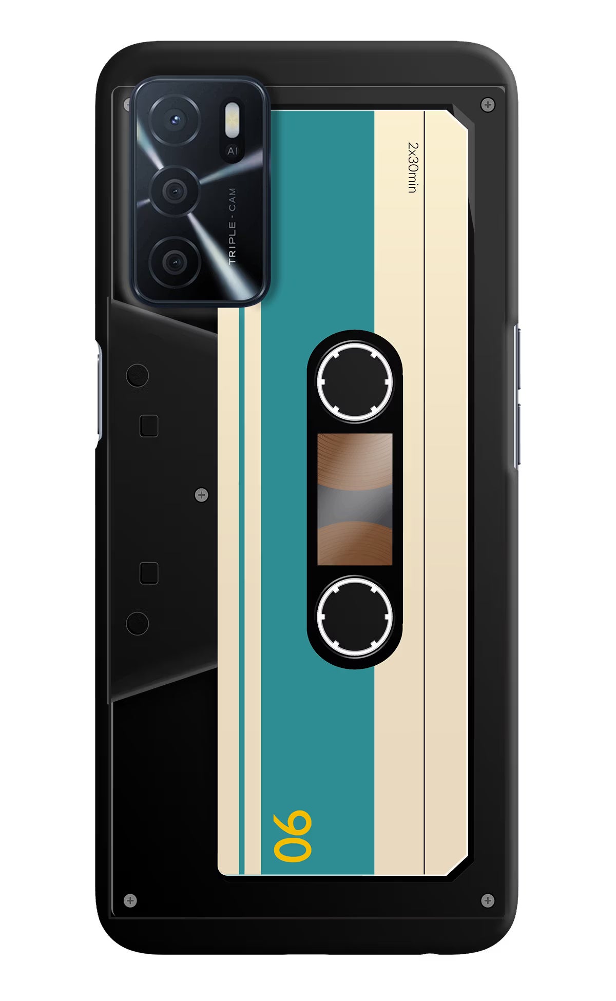 Cassette Oppo A16 Hard Case Back Cover by Casekaro