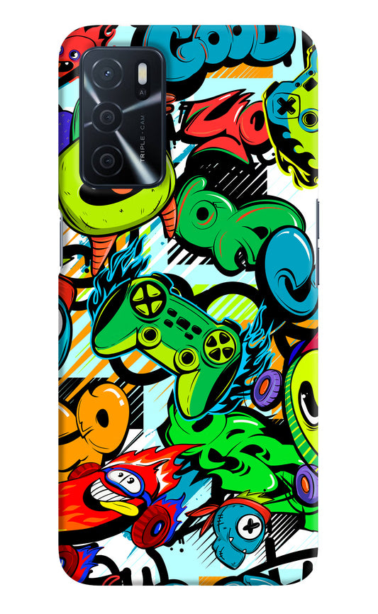 Game Doodle Oppo A16 Hard Case Back Cover by Casekaro