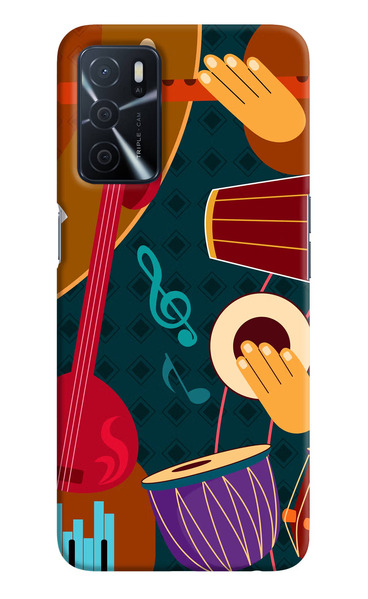 Music Instrument Oppo A16 Hard Case Back Cover by Casekaro