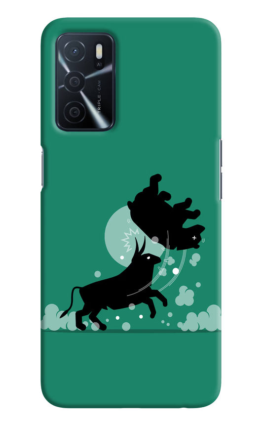 Bull Conqueror Oppo A16 Hard Case Back Cover by Casekaro