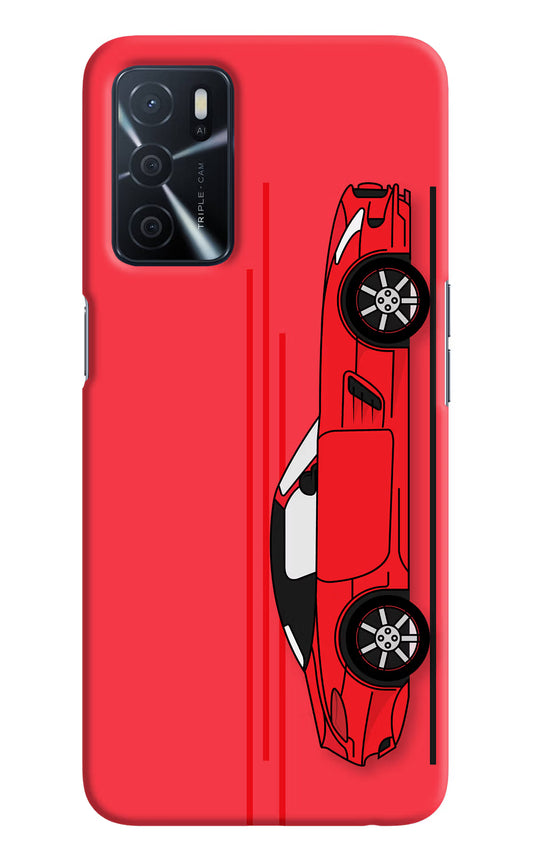 Red Velocity Oppo A16 Hard Case Back Cover by Casekaro