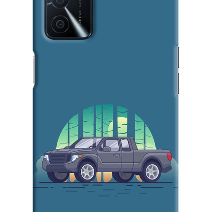Retro Garage Vibe Oppo A16 Hard Case Back Cover by Casekaro
