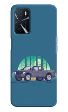 Retro Garage Vibe Oppo A16 Hard Case Back Cover by Casekaro