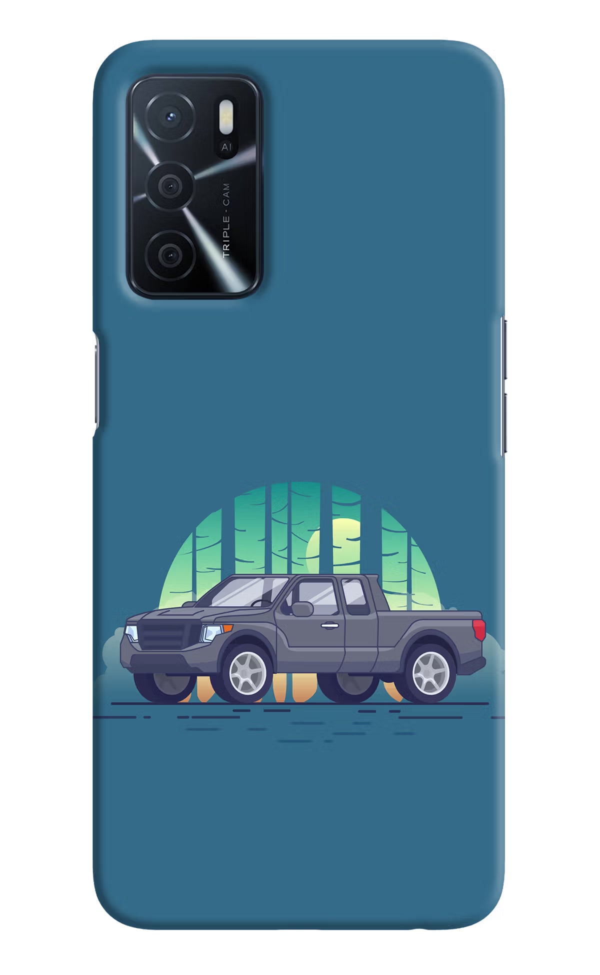 Retro Garage Vibe Oppo A16 Hard Case Back Cover by Casekaro