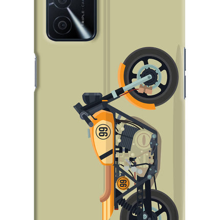 Vertical Speedster Oppo A16 Hard Case Back Cover by Casekaro
