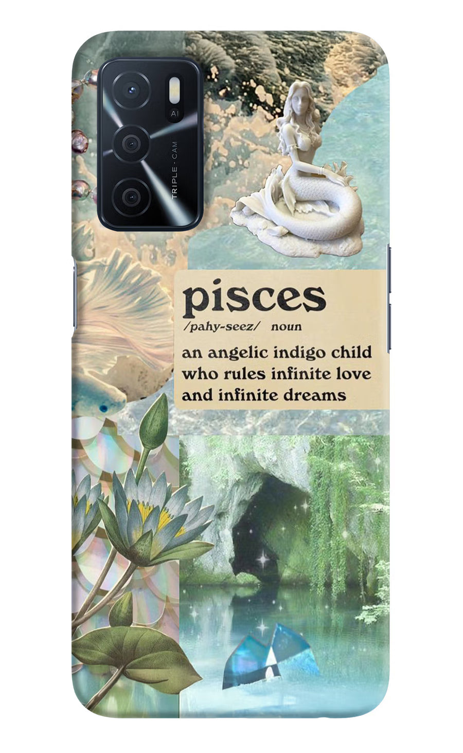 Pisces Zodiac Oppo A16 Back Cover, Hard case