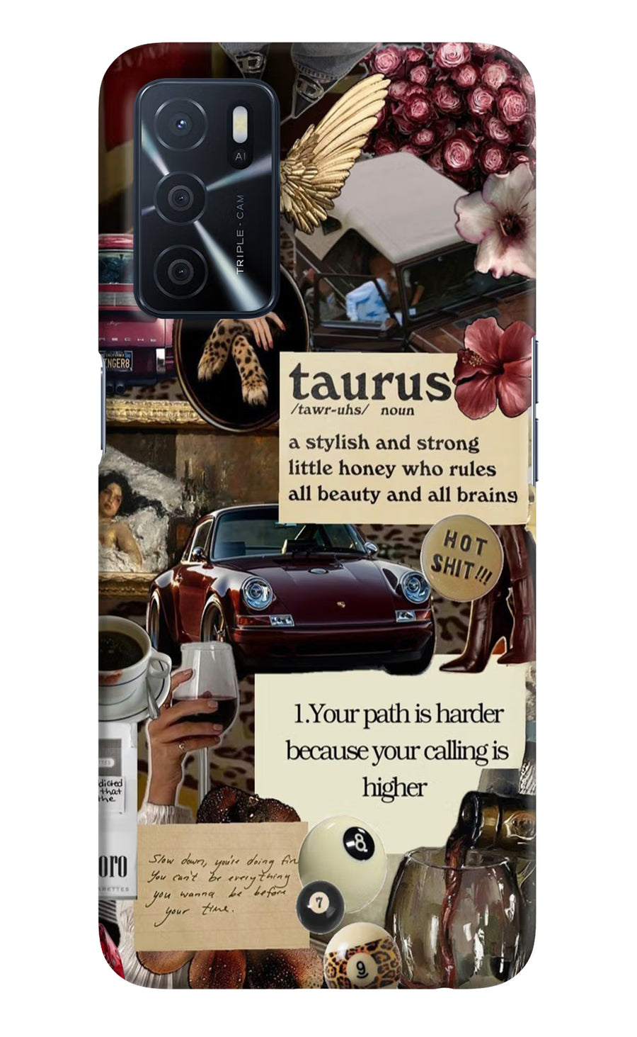 Taurus Zodiac Oppo A16 Back Cover, Hard case