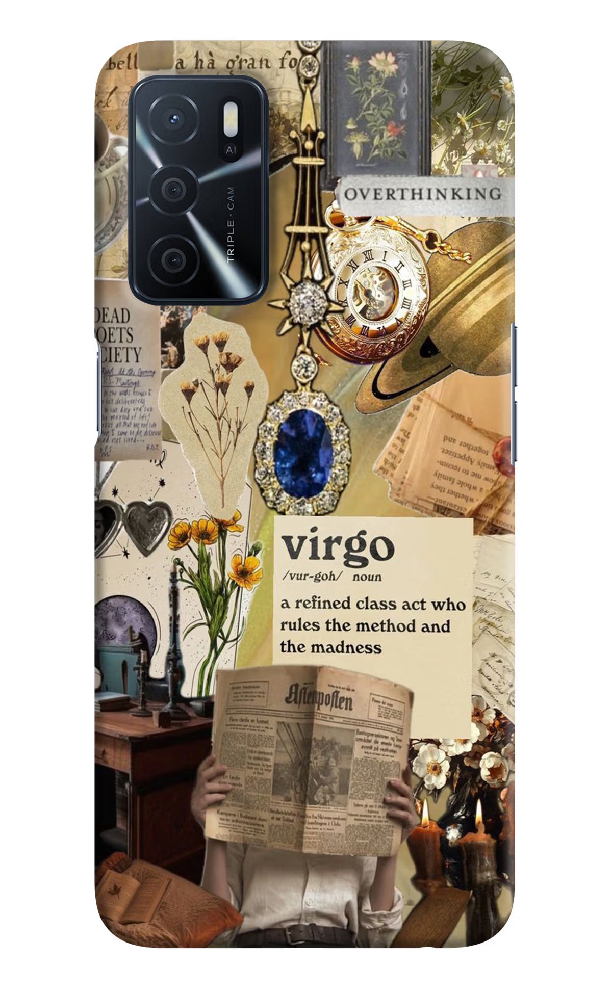 Virgo Zodiac Oppo A16 Hard Case Back Cover by Casekaro