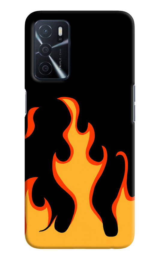 Fired Up – Black Oppo A16 Hard Case Back Cover by Casekaro