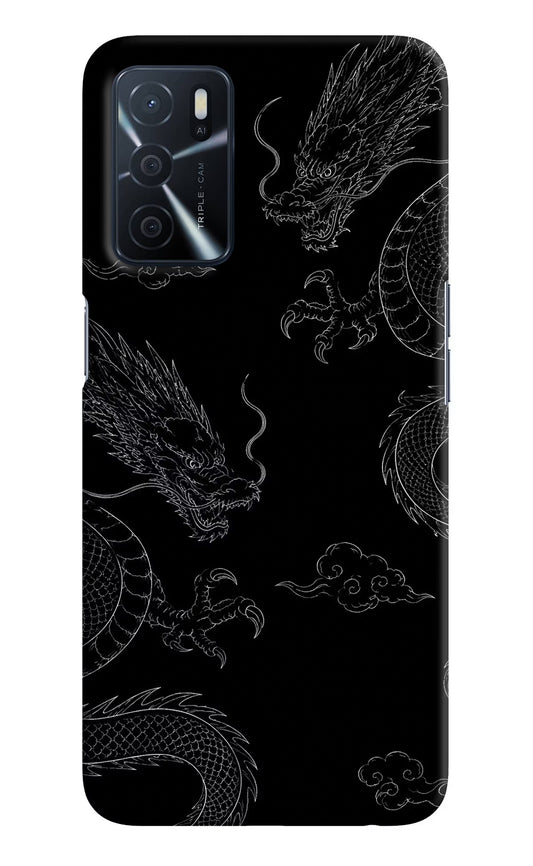 Twin Dragons Oppo A16 Hard Case Back Cover by Casekaro