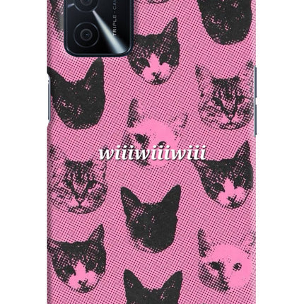 Pink Cats Oppo A16 Hard Case Back Cover by Casekaro