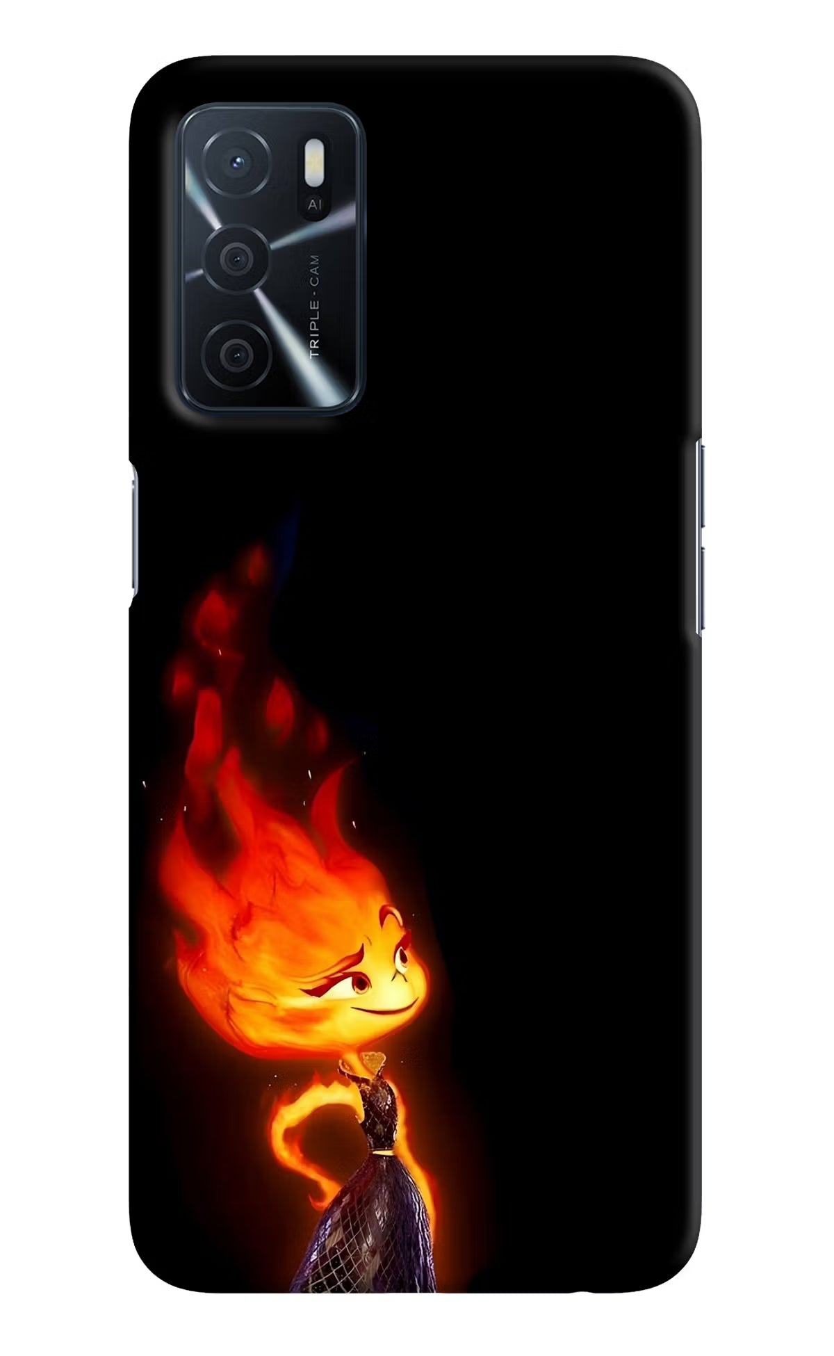 Ember Flame Oppo A16 Hard Case Back Cover by Casekaro