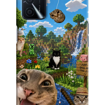 Minecraft Cat Chaos Oppo A16 Hard Case Back Cover by Casekaro