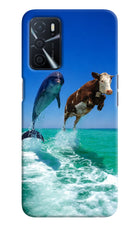 Dolphin vs Cow Oppo A16 Hard Case Back Cover by Casekaro