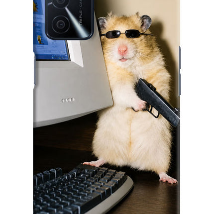 Hacker Hamster Oppo A16 Hard Case Back Cover by Casekaro