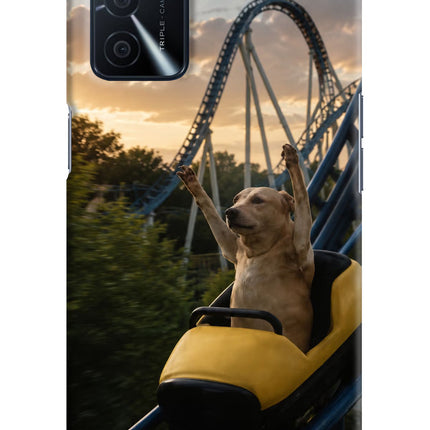 Rollercoaster Dog Oppo A16 Hard Case Back Cover by Casekaro