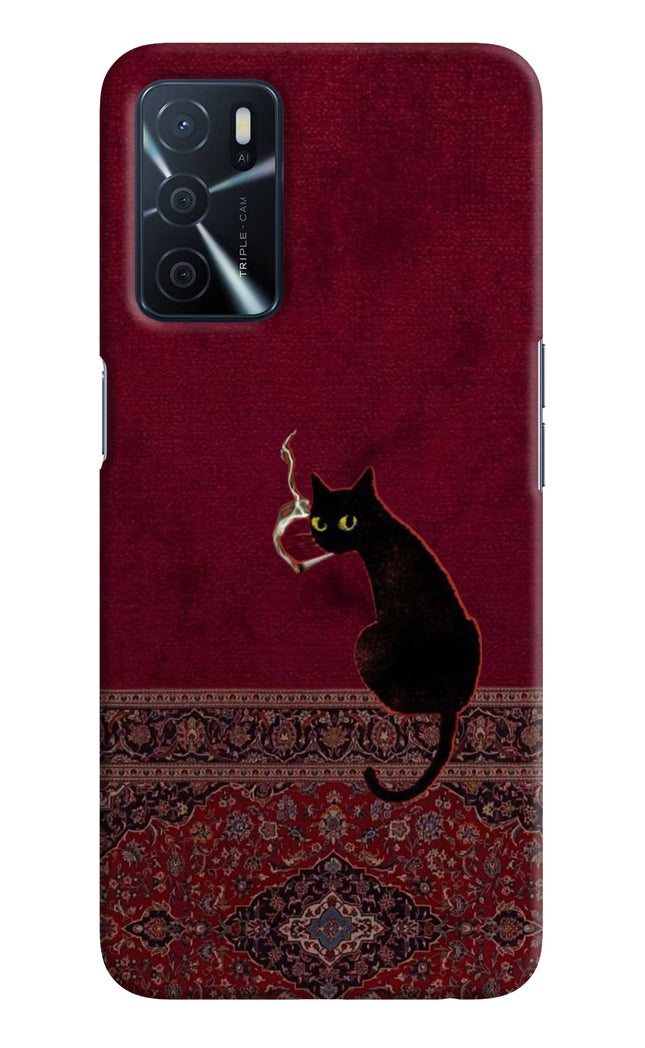 Midnight Cat Oppo A16 Hard Case Back Cover by Casekaro