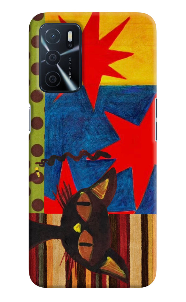 Pop Cat Oppo A16 Hard Case Back Cover by Casekaro