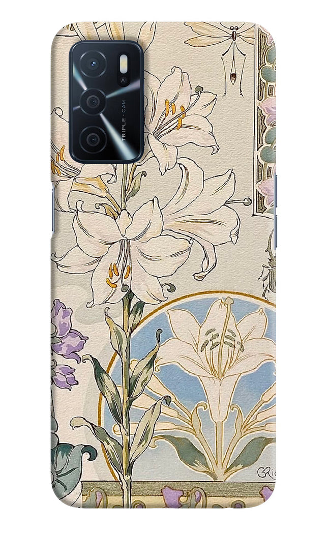 White Lily Oppo A16 Hard Case Back Cover by Casekaro