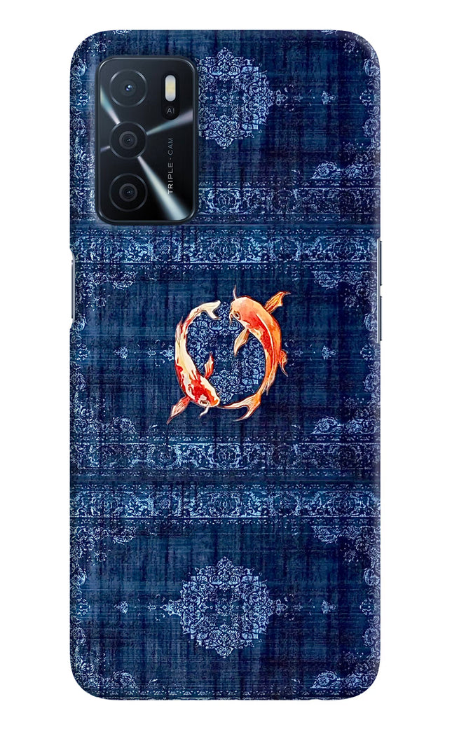 Koi Blue Oppo A16 Hard Case Back Cover by Casekaro