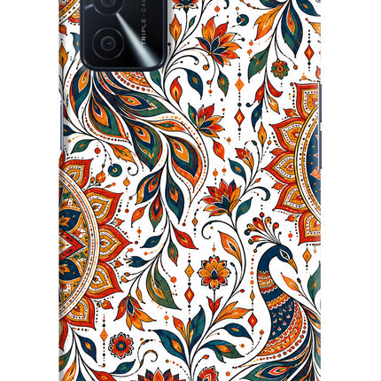 White Mayura Oppo A16 Back Cover