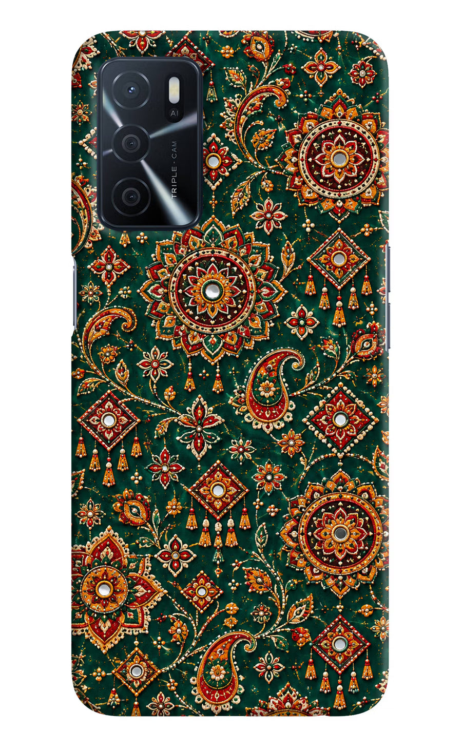 Green Pataka Oppo A16 Back Cover, Hard case