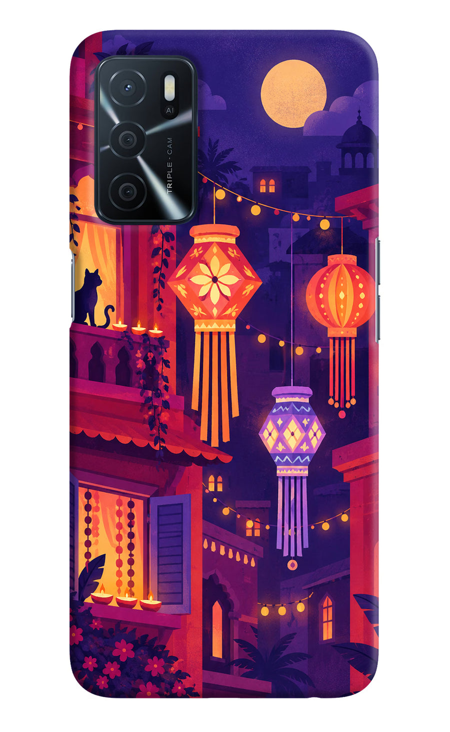 Lantern Lane Oppo A16 Back Cover, Hard case
