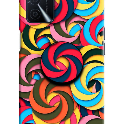Spiral Pattern Oppo A16 Pop Case by Casekaro