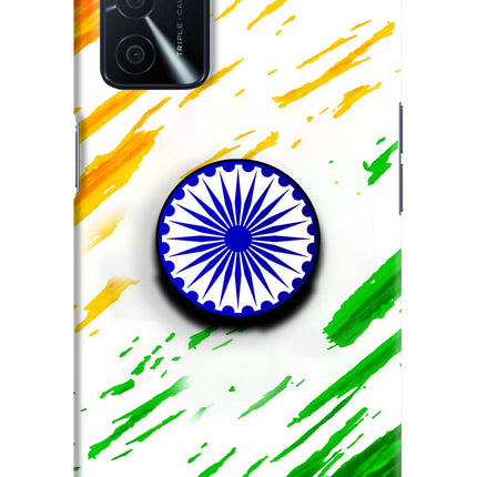Indian Flag Ashoka Chakra Oppo A16 Pop Case by Casekaro