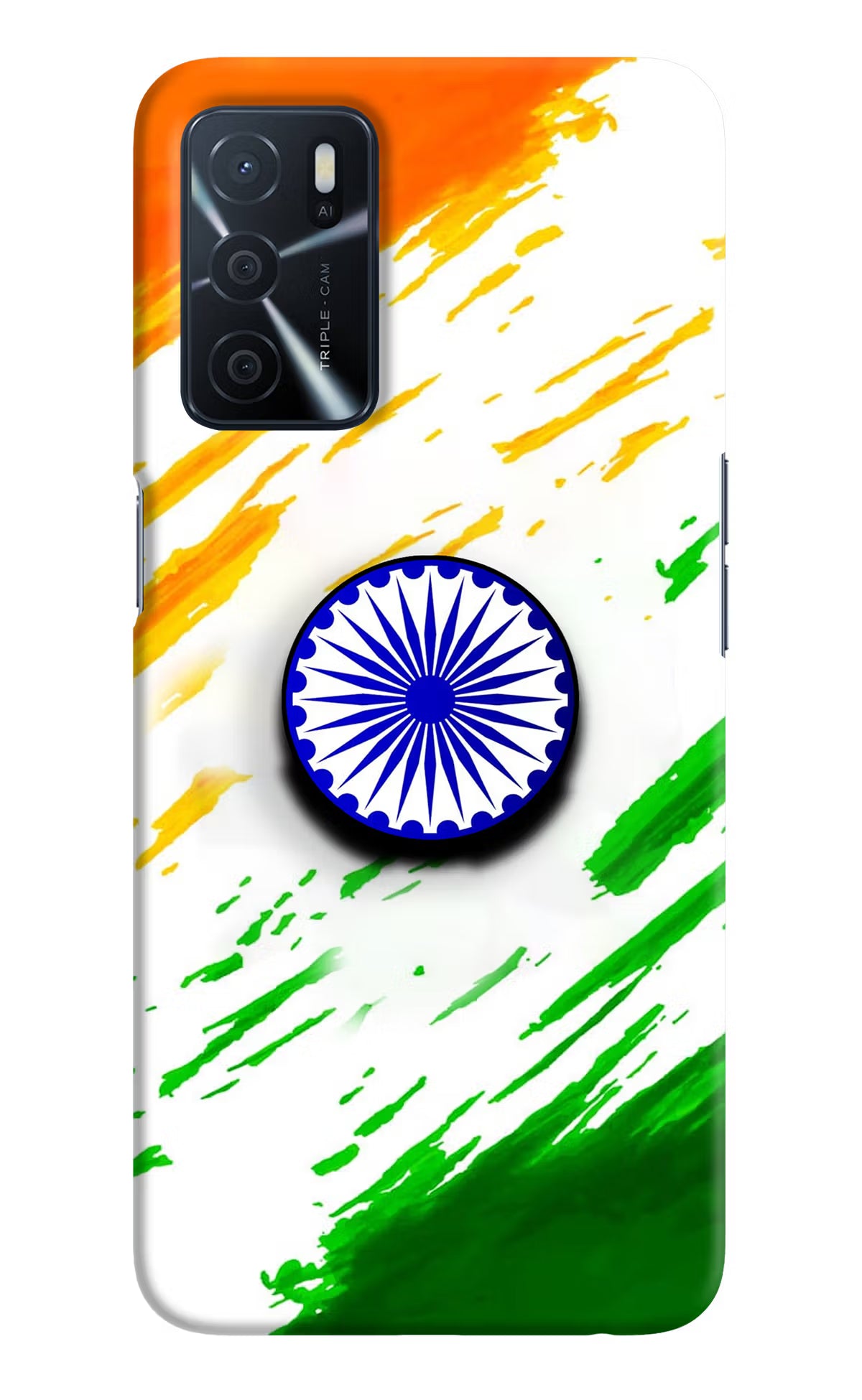 Indian Flag Ashoka Chakra Oppo A16 Pop Case by Casekaro