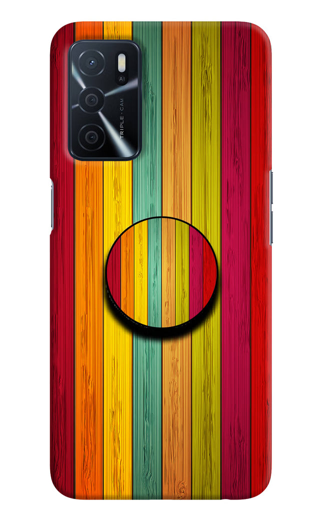 Multicolor Wooden Oppo A16 Pop Case by Casekaro