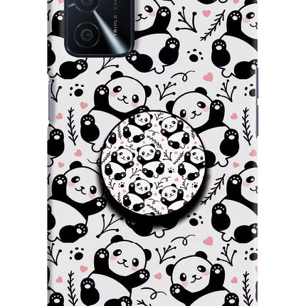 Cute Panda Oppo A16 Pop Case by Casekaro