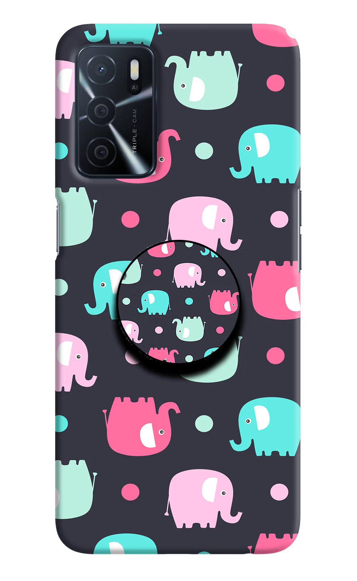 Baby Elephants Oppo A16 Pop Case by Casekaro