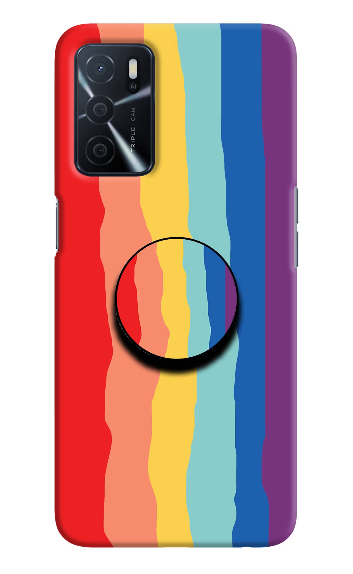 Rainbow Oppo A16 Pop Case by Casekaro