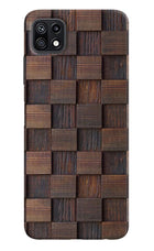 Wooden Cube Design Samsung F42 5G Hard Case Back Cover by Casekaro