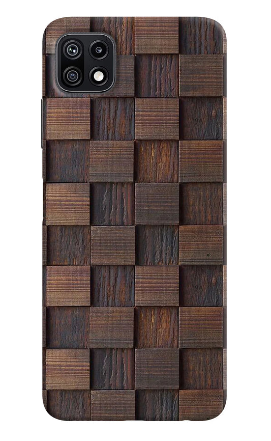 Wooden Cube Design Samsung F42 5G Hard Case Back Cover by Casekaro