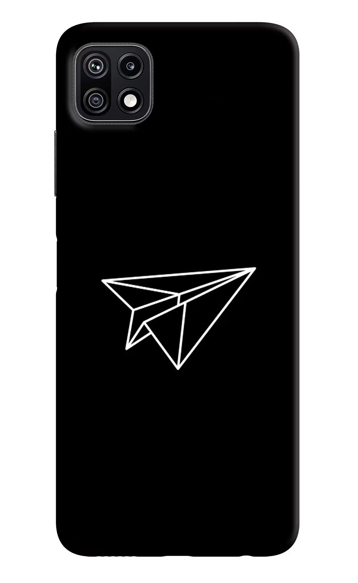 Paper Plane White Samsung F42 5G Hard Case Back Cover by Casekaro