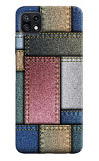 Multicolor Jeans Samsung F42 5G Hard Case Back Cover by Casekaro