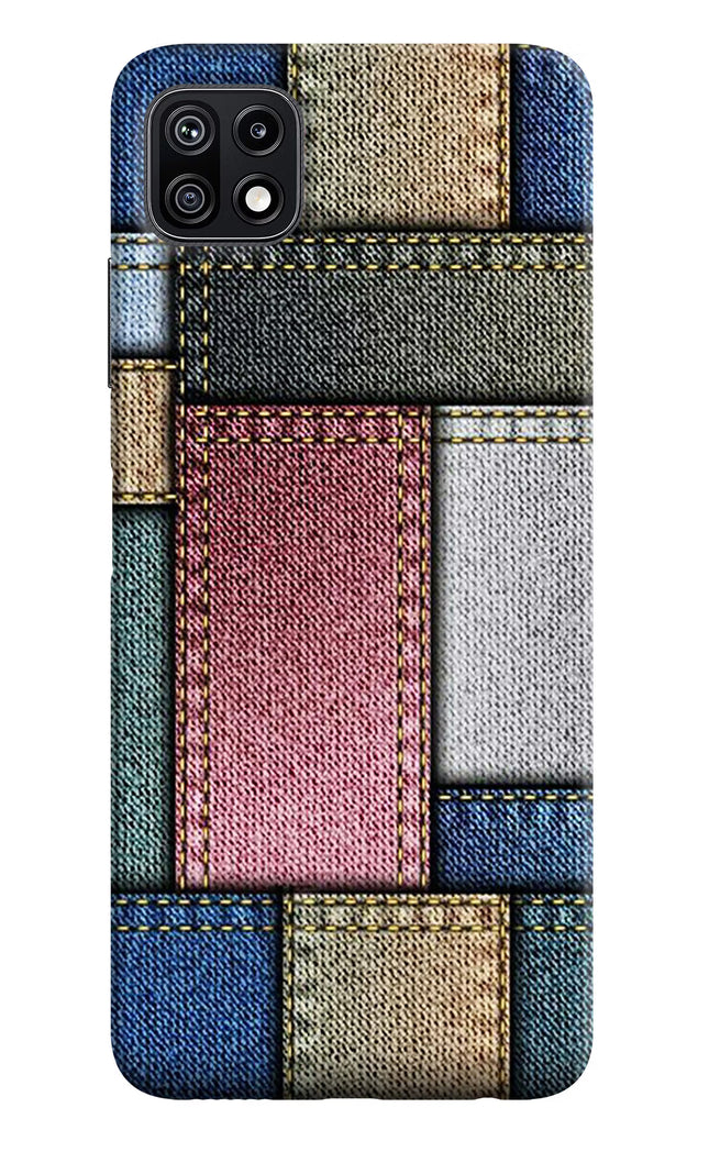 Multicolor Jeans Samsung F42 5G Hard Case Back Cover by Casekaro
