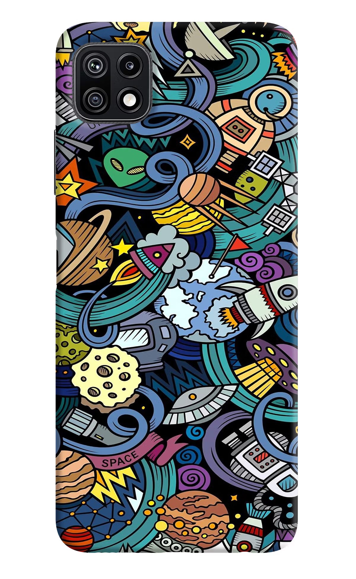 Space Abstract Samsung F42 5G Hard Case Back Cover by Casekaro