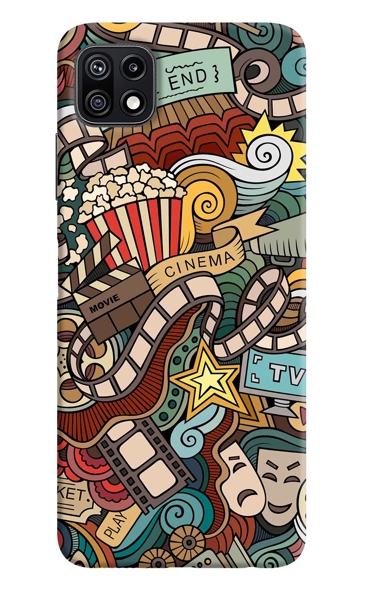 Cinema Abstract Samsung F42 5G Hard Case Back Cover by Casekaro