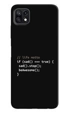 Life Motto Code Samsung F42 5G Hard Case Back Cover by Casekaro