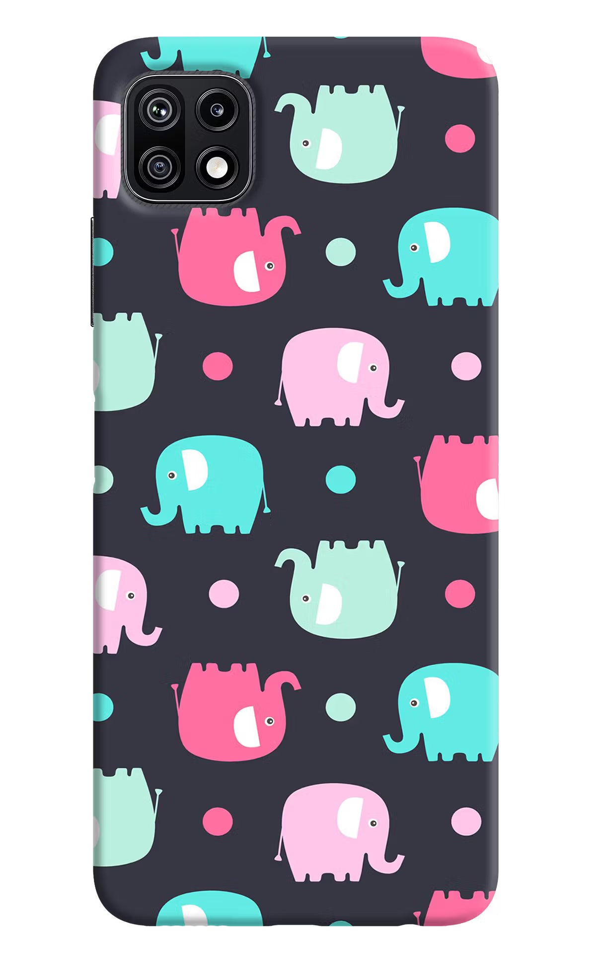 Elephants Samsung F42 5G Hard Case Back Cover by Casekaro